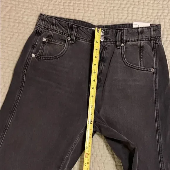 Free People Aster Women's Black Straight Leg Jeans - Picture 9 of 10